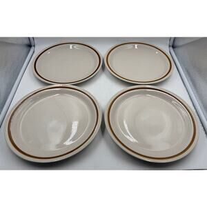 VTG Set of 4 Old Brook collection stoneware Stone Castle Japan
